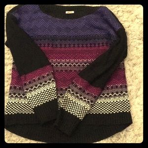 Purple Pink Long Sleeve Sweater